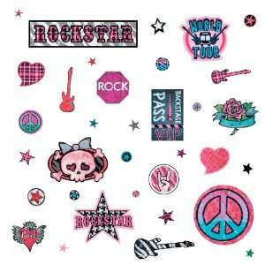   Girls Rock n Roll Peel and Stick Wall Decals: Home Improvement