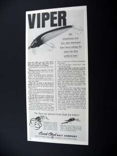 Creek Chub Viper Fishing Lure 1965 print Ad  