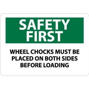 Safety First, Wheel Chocks Must Be Placed On Both Sides Before Loading 