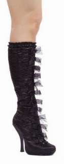   ribbon bow heel knee boots brand ellie style 423 tabatha heel height 4