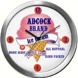  ADCOCK 14 Inch Ice Cream Metal Clock Quartz Movement 