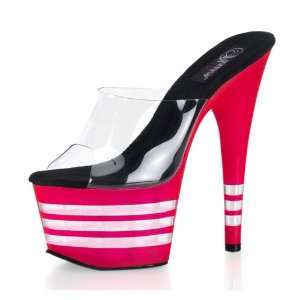  Pleaser Adore 701Uvl 6.5 Inch Stiletto Heel Neon Lined 