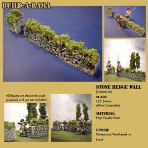   Build A Rama 1:32 Scale Stone Hedge Wall BAR39   Great for Dioramas