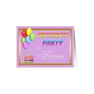  Alanna Birthday Party Invitation Card Toys & Games