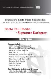 Ehoto Ski & Snowboard Tall Hoodie   Signature Darkgrey  