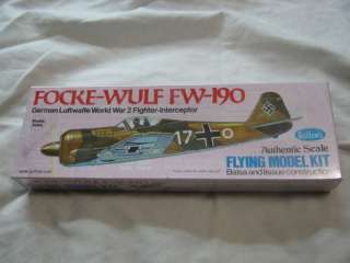 Guillows Focke Wulf FW 190 WWII Fighter Interceptor  