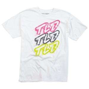  Troy Lee Designs Triple TLD T Shirt   X Large/White 