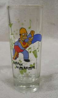 Simpsons Shot Glass Tall Homer & Marge Rare Mambo LN  