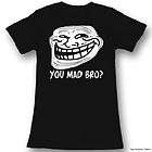   Licensed You Mad? Troll Face Meme You Mad Bro? Junior Shirt S XL