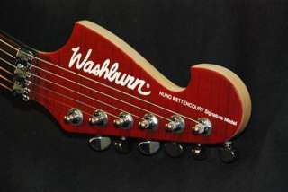 Washburn N24 Trans red flame top Nuno Bettencourt guitar w/ stephens 