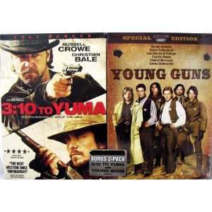  3:10 TO YUMA AND YOUNG GUNS  BONUS 2 PACK DVD SET 