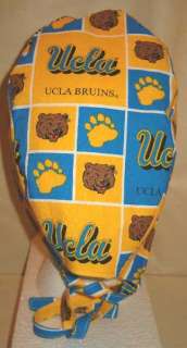 SCRUB HAT CAP MADE W UCLA BRUINS CALIFORNIA FABRIC NEW  