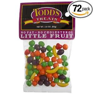 Todds Treats Little Fruit, 3 Ounce Bags (Pack of 72)  