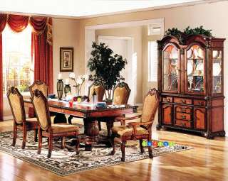 7PC High End Cherry Oak Dining Room Set Table and Chair  