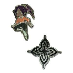  Bleach Yoruichi & Butterfly Icon Anime Pins (Set of 2 