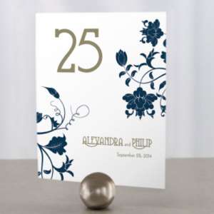 12 Floral Orchestra Personalized Wedding Table Numbers  