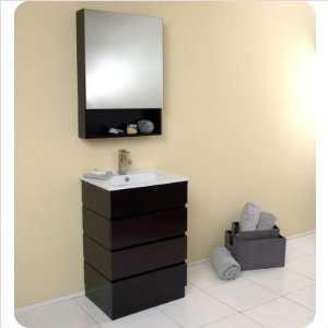 Bundle 99 Amato Espresso Modern Bathroom Vanity with Medicine Cabinet 