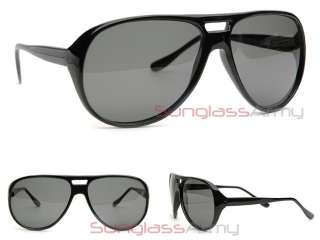 Retro Aviator Sunglasses   048   Black  