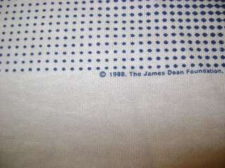 vintage NEW NOS JAMES DEAN NEON 80S SO SOFT t shirt L  