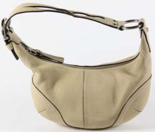   Tan Pebbled Leather Soho Hobo Buckle Shoulder Bag Purse 0719  