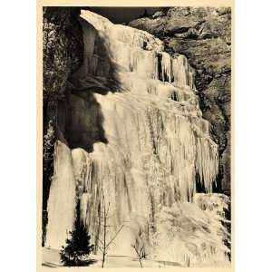  1938 Kandersteg Switzerland Ice Falls Waterfall Cascade 