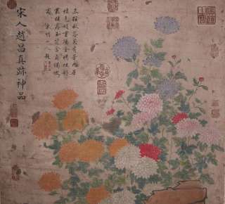 G998:Chinese Scroll Painting of Flower by Zhao Chang  