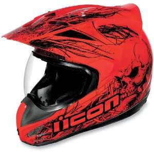   Urban Assault Full Face Motorcycle Helmet Red Etched Small S 0101 4733