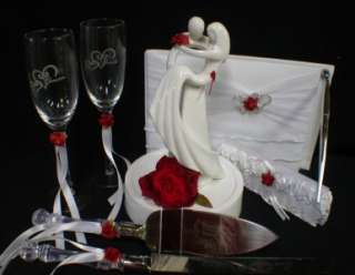   Topper LOT Sculpture Commentary Knife, Serve, Glasses ROSES  