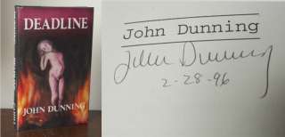 SIGNED John Dunning DEADLINE 1/1 HC Mint COPY RARE!!!!  