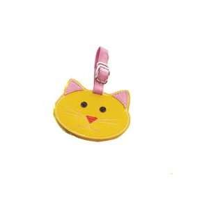  Yellow Cat Suitcase Luggage Bag Tote Tag Address Travel 