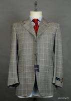 2590 NEW CANALI Italy Gray Glen Plaid Super 120s Wool Suit 48R 48 