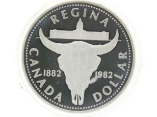   Bison Regina Commemorative One Dollar $1 Silver Coin W/Box  