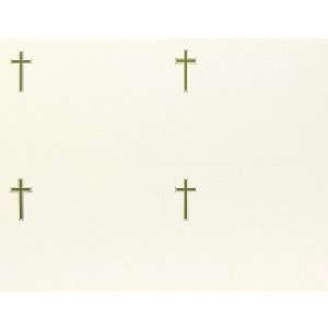    Simple Gold Cross 4Up Postcard (Case of 1)