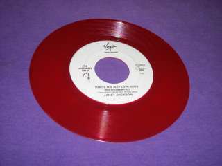 Janet Jackson / Thats The Way Love Goes Rare Red Vinyl Jukebox 7 45 