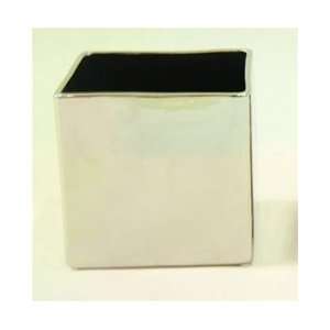  Ceramic Cube Vase 4x4x4   Shiny Silver: Arts, Crafts 