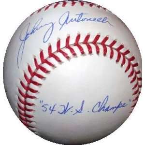  Johnny Antonelli autographed Baseball inscribed 1954 WS 