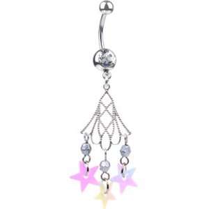  Crystalline Gem Pastel Twilight Star Belly Ring: Jewelry