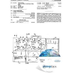  NEW Patent CD for TICKET DISPENSER 