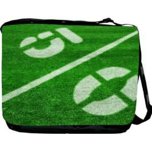 50 Yard Line Football Field Messenger Bag   Book Bag   School Bag 