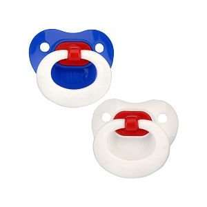 NUK 2 Pack Classic Silicone BPA Free Pacifier, Size 2, Colors May Vary
