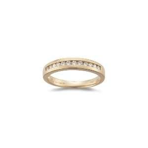 Wedding Band   18K Yellow Gold Channel Set VS Diamond Band   1/4 (0.21 