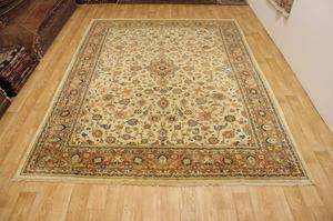   RARE ANTIQUE 10X13 IVORY SAROUK PERSIAN ORIENTAL AREA RUG WOOL  