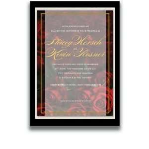   Rectangular Wedding Invitations   Love Rose So Deeply: Office Products