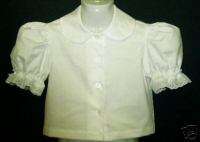 Boutique Girls Eyelet Trimmed Blouse Sz 12M 10yrs  