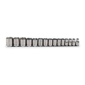  PROTO J54110 Socket Set,Std,SAE,1/2Dr,6Pt,15Pc