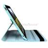 Screen Protector+Blue 360° Rotating Leather Case Smart Cover For iPad 