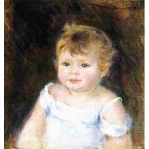  Oil Painting: Portrait of an Infant: Pierre Auguste Renoir 