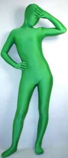 Unisex Suit Lycra Spandex Zentai Green Catsuit Costume  