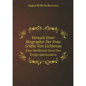   Dame Des Vorigen Jahrhunderts August Wilhelm Baranius Books