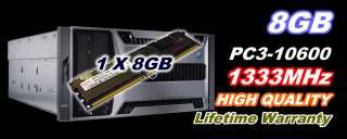 8GB DDR3 PC3 10600 1333MHz ECC REGISTERED DIMM HP Dell  